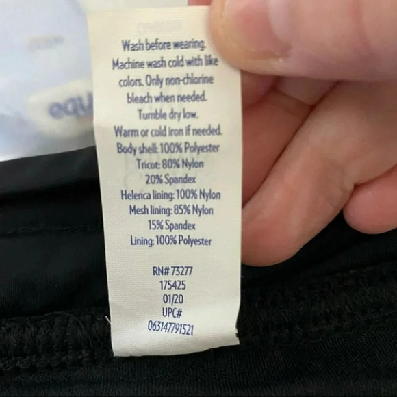 Croft & Barrow woman XXL black bathing‎ suit shorts - Picture 5 of 6